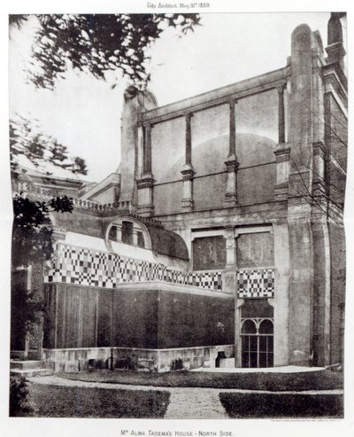 Bay Alma Tademas Evi, Kuzey Yakası, 34 Grove End Yolu, Londra, 1889 by English Photographer