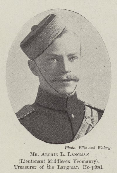 Bay Archie L Langman, Teğmen Middlesex Yeomanry, Langman Hastanesi Saymanı by English Photographer