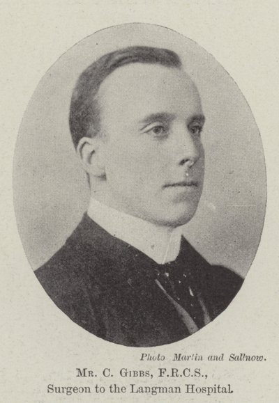 Bay C Gibbs, FRCS, Langman Hastanesi Cerrahı by English Photographer