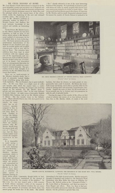 Bay Cecil Rhodes Evde by English Photographer