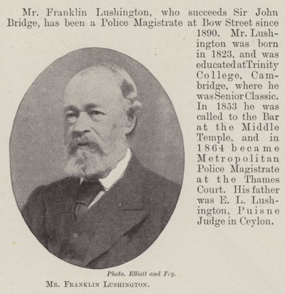 Bay Franklin Lushington by English Photographer