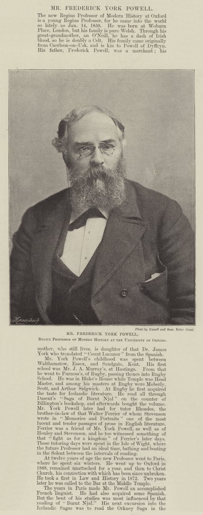 Bay Frederick York Powell, Oxford Üniversitesi