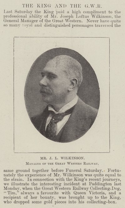 Bay JL Wilkinson, Great Western Demiryolu Müdürü by English Photographer