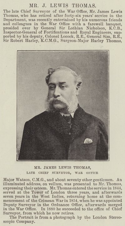 Bay James Lewis Thomas, merhum Baş Müfettiş, Savaş Ofisi by English Photographer