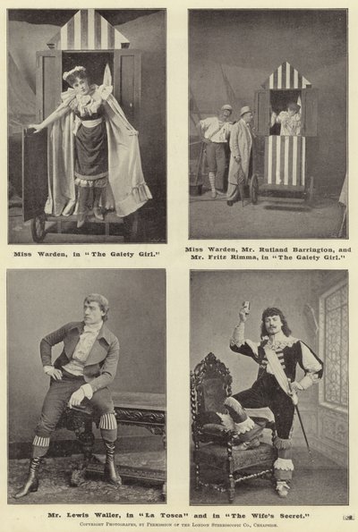 Bay Lewis Waller, La Tosca ve The Wifes Secret