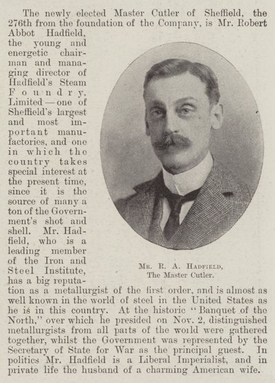 Bay RA Hadfield, Usta Cutler by English Photographer