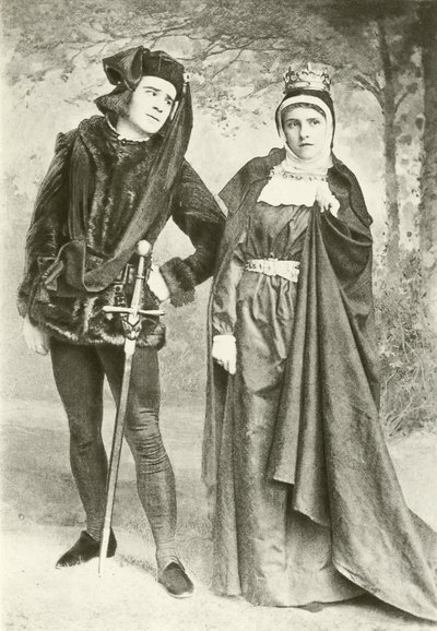 Bay R Mansield ve Bayan B Cameron Richard III ve Lady Anne olarak (gravür) by English Photographer