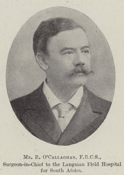 Bay R OCallaghan, FRCS, Langman Güney Afrika Sahra Hastanesi Baş Cerrahı by English Photographer