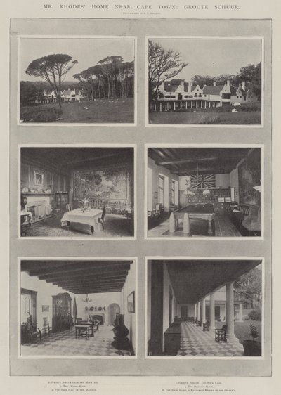 Cape Town yakınlarındaki Bay Rhodes Evi, Groote Schuur by English Photographer