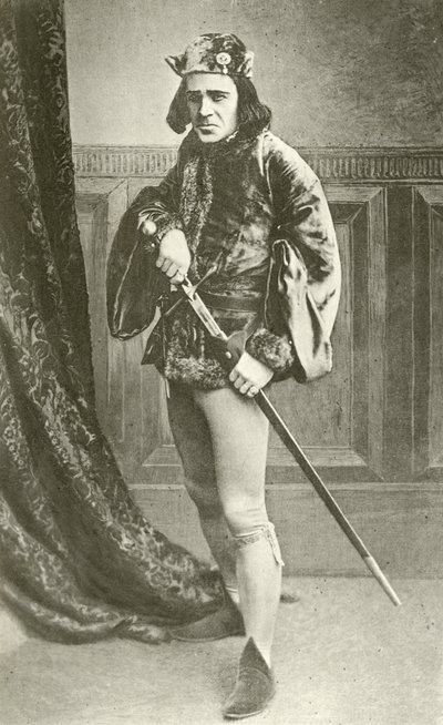Bay Richard Mansfield Richard III olarak (gravür) by English Photographer