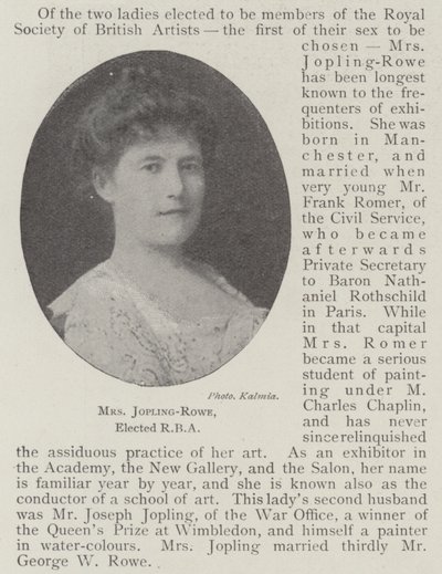 Bayan Jopling-Rowe, RBA seçildi by English Photographer