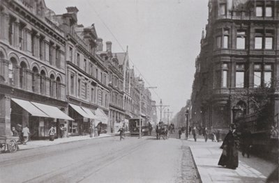 Newcastle, Grainger Caddesi, Batı (s/b fotoğraf) by English Photographer