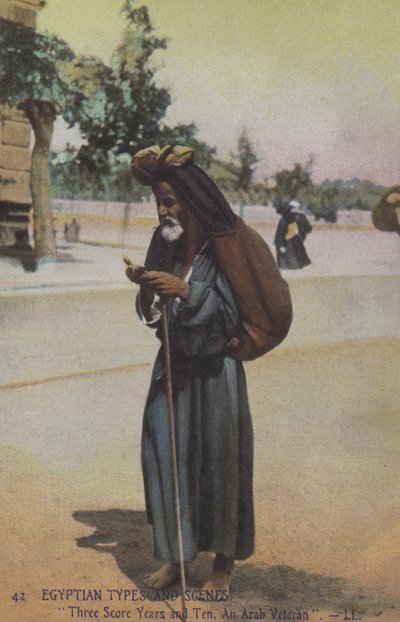 Yaşlı Arap adam, Mısır (renkli fotoğraf) by English Photographer