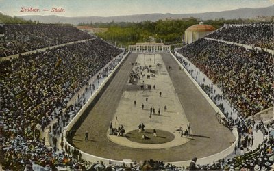 Olimpiyat Stadı, Atina, Yunanistan (renkli fotoğraf) by English Photographer
