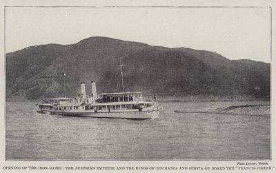 Francis Joseph Gemisinde Demir Kapıların Açılması, Avusturya İmparatoru ve Romanya ve Sırbistan Kralları by English Photographer