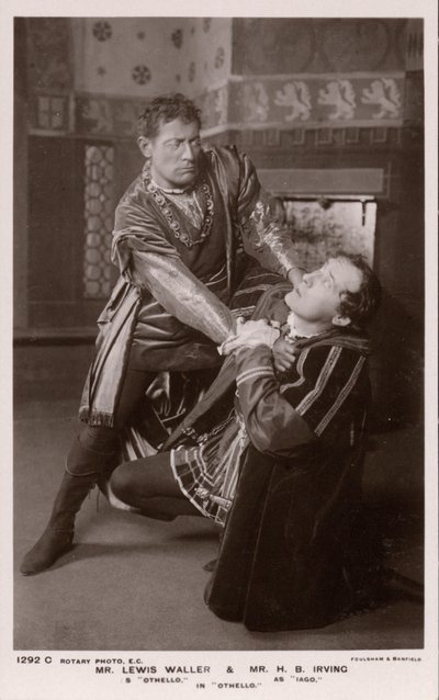 Othello, Iago, Lewis Waller ve H B Irving