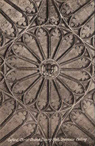 Oxford, Christ Church, Yemekhane, Merdiven Tavan (s/b fotoğraf) by English Photographer