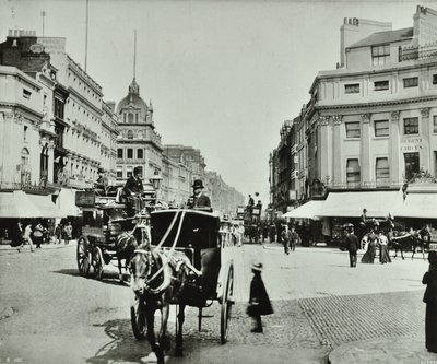 Oxford Circus, Westminster LB: doğuya bakış, 1890 by English Photographer
