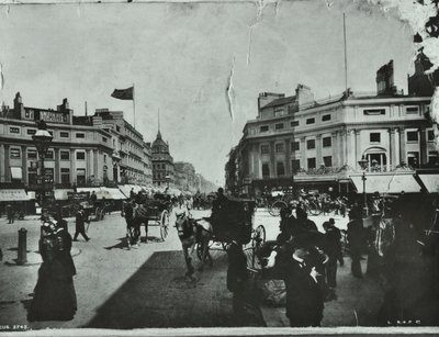 Oxford Circus, Westminster LB: doğuya bakış, 1895 by English Photographer
