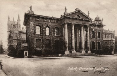 Oxford, Clarendon Binaları (s/b fotoğraf) by English Photographer