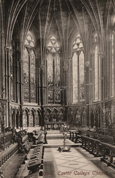 Oxford, Exeter College Şapeli (s/b fotoğraf) by English Photographer