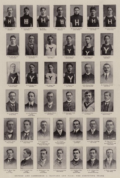 Oxford ve Cambridge v Harvard ve Yale, Rakip Takımlar by English Photographer