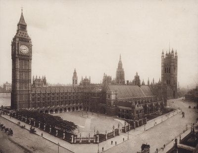 Westminster Sarayı, Londra (b/w fotoğraf) by English Photographer