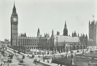 Parlamento Meydanı, Westminster LB: doğuya bakıyor Big Ben ve Parlamento Evleri, 1895 by English Photographer