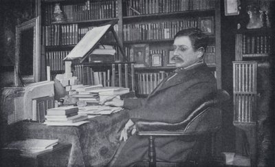 Paul Bourget Çalışmasında (s/b fotoğraf) by English Photographer
