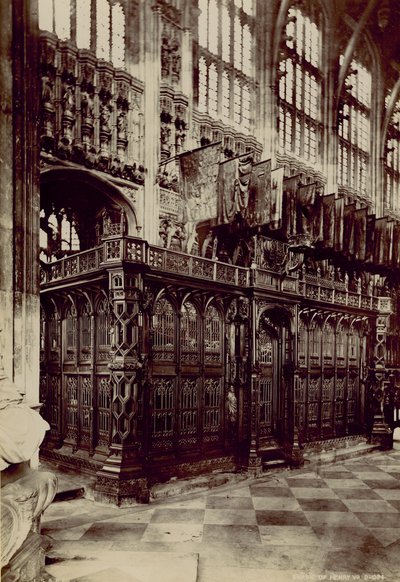 Henry VII tapınağının bir görüntüsünü içeren kartpostal by English Photographer