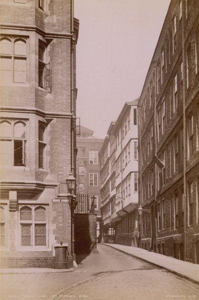 Middle Temple Lane kuzey girişi ile Kartpostal by English Photographer
