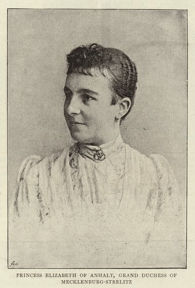 Anhalt Prensesi Elizabeth, Mecklenburg-Strelitz Büyük Düşesi by English Photographer