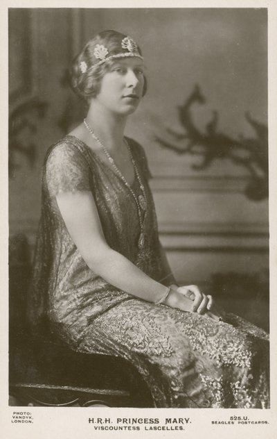 Prenses Mary, Vikontes Lascelles (s/b fotoğraf) by English Photographer