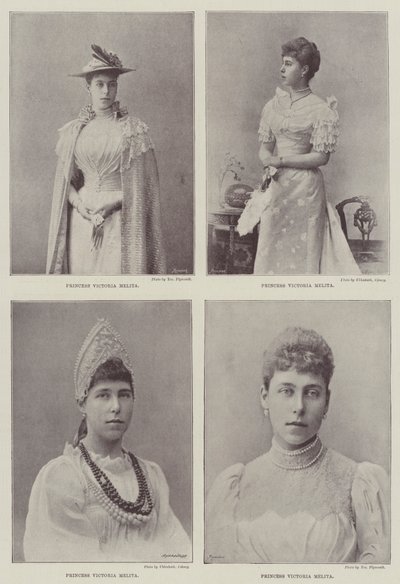 Saxe Coburg ve Gotha Prensesi Victoria Melita by English Photographer