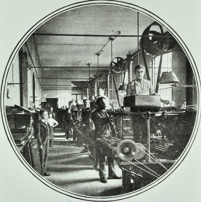 Baskı departmanı, İngiltere Bankası, Threadneedle Caddesi, Londra Şehri, 1890 by English Photographer