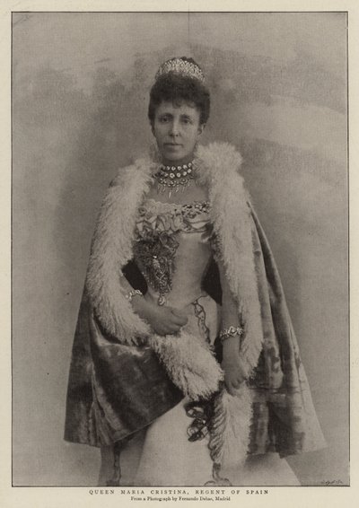 İspanya Kraliçesi Maria Cristina, Naip by English Photographer