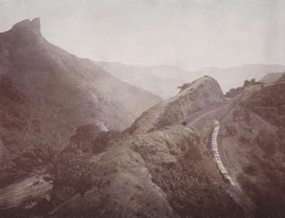 Geri Dönüş İstasyonu ve Dukes Nose, Poona Ghat (renkli fotoğraf) by English Photographer