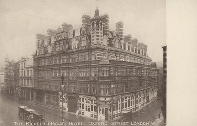 Richelieu Palace Hotel, Oxford Street, Londra B (s/b fotoğraf) by English Photographer