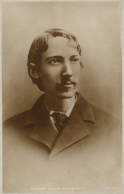 Robert Louis Stevenson (1850-1894), İskoç romancı, şair ve gezi yazarı by English Photographer