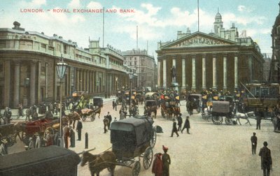 Royal Exchange ve Bank of England, City of London (fotoğraf) by English Photographer