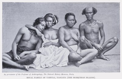 Vahitai Kraliyet Ailesi, Taouata, Marquesas Adaları (s/b fotoğraf) by English Photographer