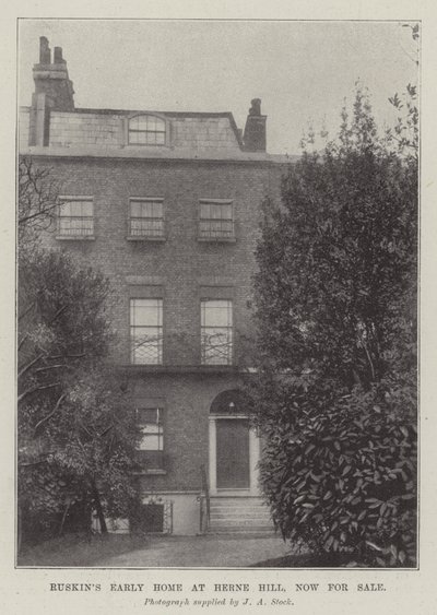 Ruskins Early Home, Herne Hill