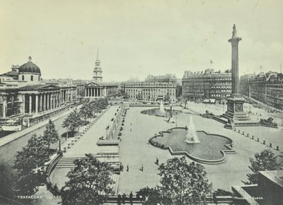 Saint Martin in the Fields Ulusal Galeri Nelsons Sütunu, Trafalgar Meydanı, Westminster LB: doğuya bakan çatı manzarası, 1895 by English Photographer
