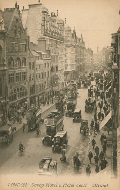 Savoy Otel ve Otel Cecil, Strand, Londra by English Photographer