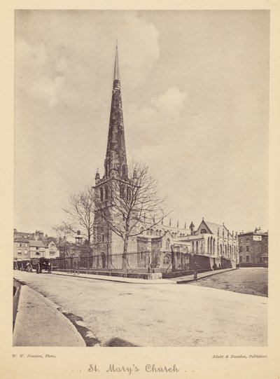 Shrewsbury: St Mary Kilisesi (s/b fotoğraf) by English Photographer