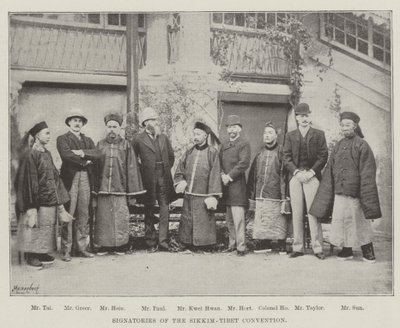 Sikkim-Tibet Sözleşmesinin İmzacıları by English Photographer