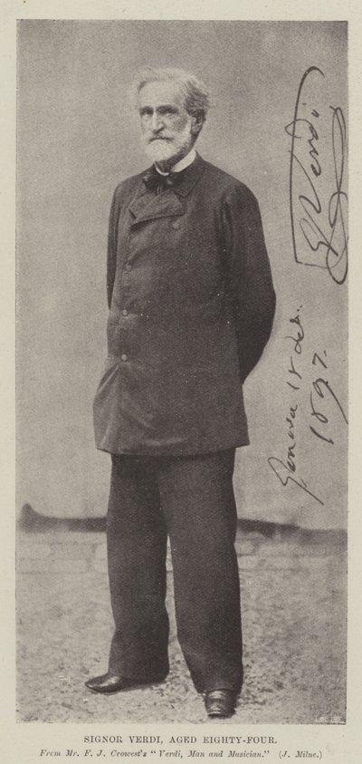 Signor Verdi, Seksen Dört Yaşında by English Photographer