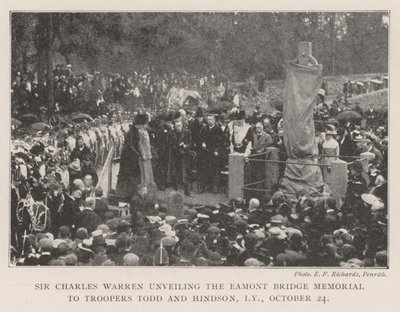 Sir Charles Warren, Eamont Köprüsü Anıtı Askerler Tood ve Hindson, Imperial Yeomanry, 24 Ekim by English Photographer