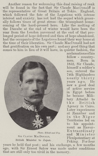 Sir Claude MacDonald, İngiltere