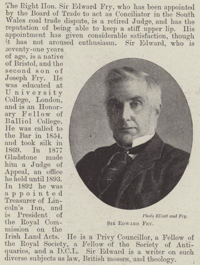 Sör Edward Fry by English Photographer